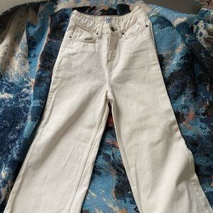 Bdg flood jeans in cream/off white